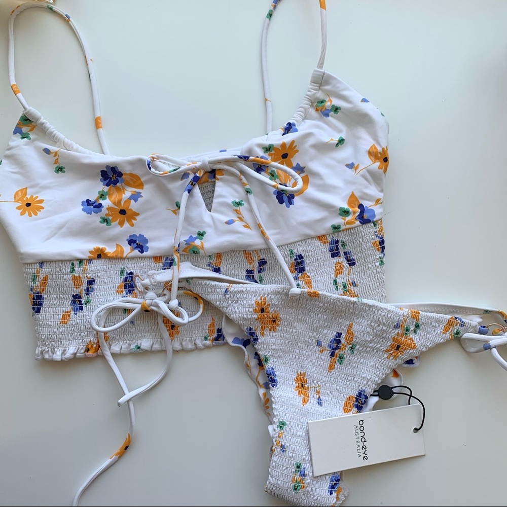 NWT Bond Eye Australia Mena Smocked Bikini